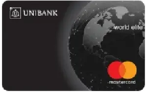 MasterCard World elite bank card