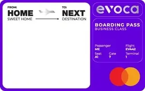 Evoca Travel Card bank card