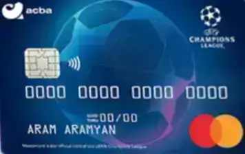 MasterCard UEFA Champions League bank card