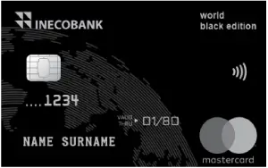 World MasterCard Black Edition bank card